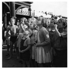 School children on the pier - 1954